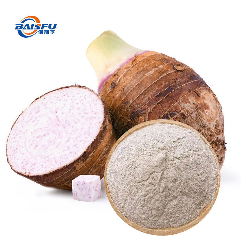 Baisfu Halal Available Pure Freeze Dried Taro Powder Food Grade FD Taro Root Powder for Bubble Tea